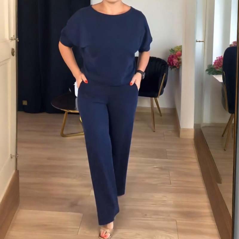Women's Three-Piece Set | Longline Cardigan Straight Pants