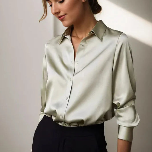Victoria | Chic White Button Down Blouse for Effortless Style