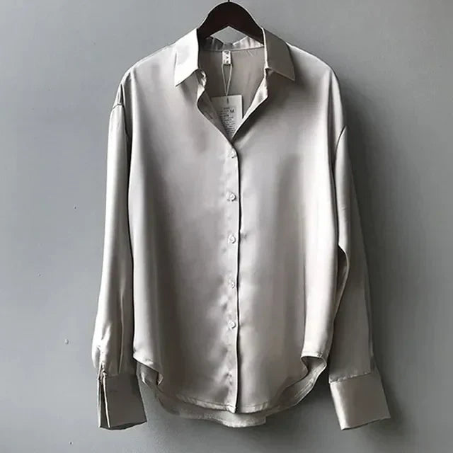 Victoria | Chic White Button Down Blouse for Effortless Style